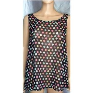 Polka Dot Chiffon Top by XXI, Size S
